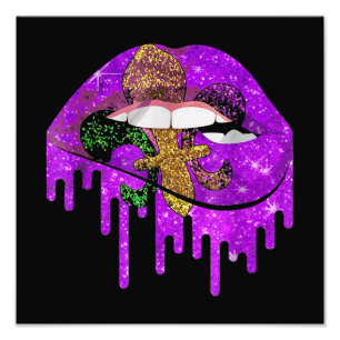 Impression Photo Mardi Gras Carnaval Purple Gold