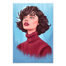 Margot Woman Peinture Portrait intégral Imprimer