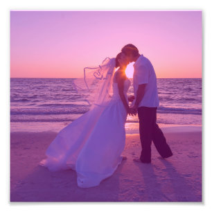Impression Photo Mariage teinté de rose 8"x8"