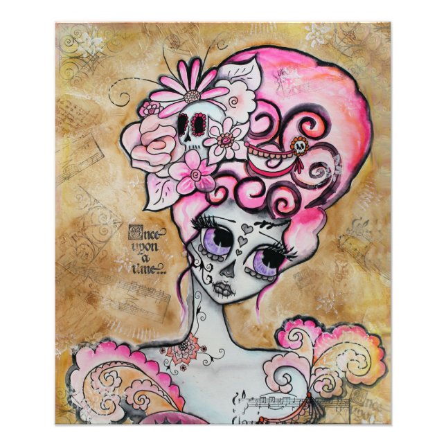 Impression Photo Marie Antoinette, Dia de los Muertos (Devant)