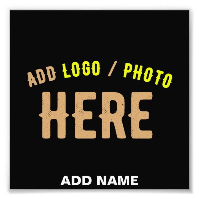 IMPRESSION PHOTO MARQUE NOIRE PERSONNALISABLE VERIFIEE MODERNE ET C (Devant)