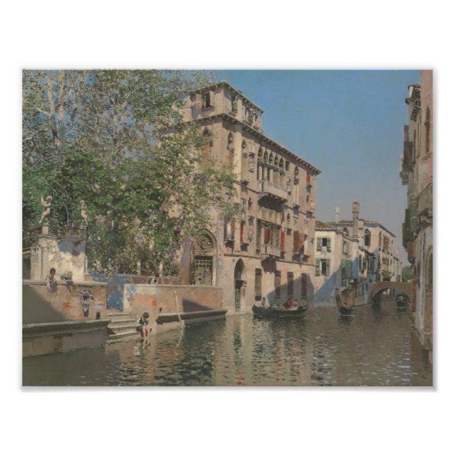Impression Photo Martin Rico y Ortega - Un canal à Venise (Devant)
