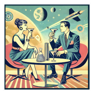 Impression Photo Martini Space Travel Affiches de l'équipage de con