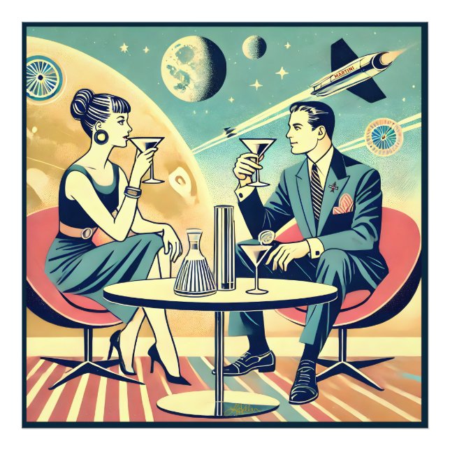 Impression Photo Martini Space Travel Affiches de l'équipage de con (Devant)