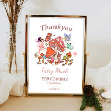 Mashroom Fairy Enchanted 1er Anniversaire Merci