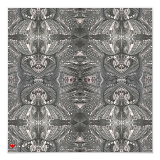 Impression Photo Masque tribal Abstrait noir blanc 4 (Devant)