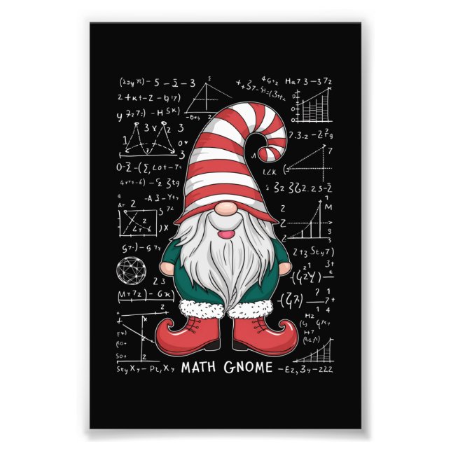 Impression Photo Math Gnome Groupe de jumelage de famille Noël (Devant)