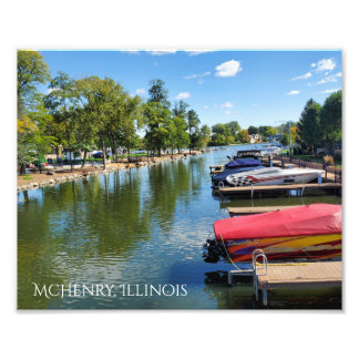 Impression Photo McHenry, promenade de la rivière Illinois sur la r