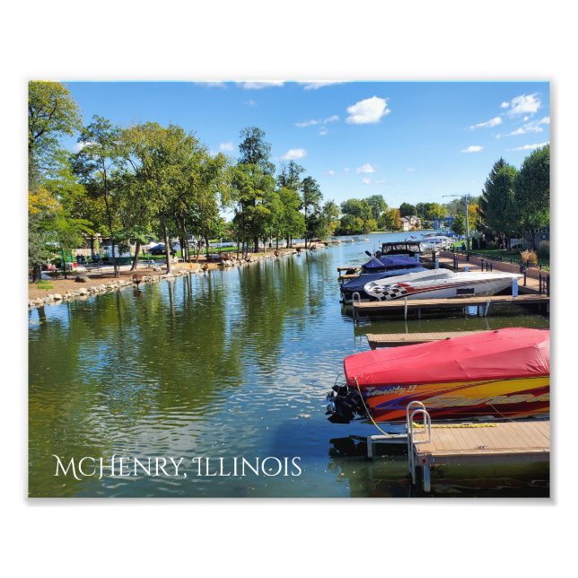 Impression Photo McHenry, promenade de la rivière Illinois sur la r (Devant)