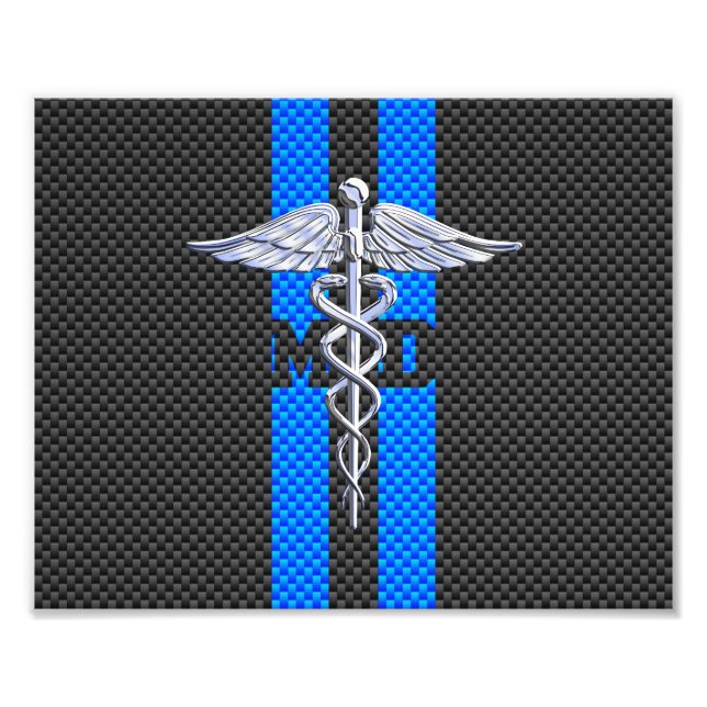 Impression Photo Médecin Médicale MD Caduceus sur l'impression de f (Devant)