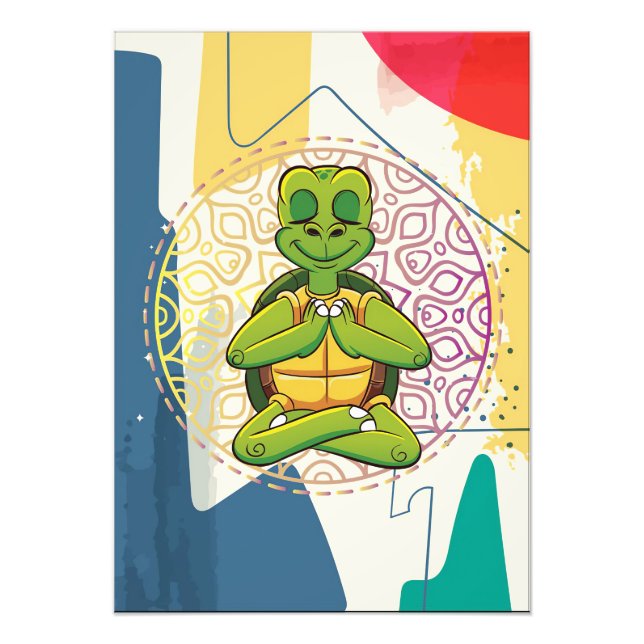 Impression Photo Méditation Mandala de la tortue luth (Devant)