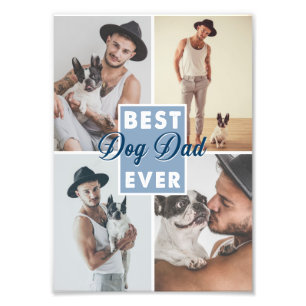 Impression Photo Meilleur Chien Papa Jamais Fête des pères Meilleur