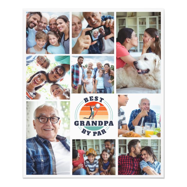Impression Photo Meilleur Grand-Père Par Famille (Devant)