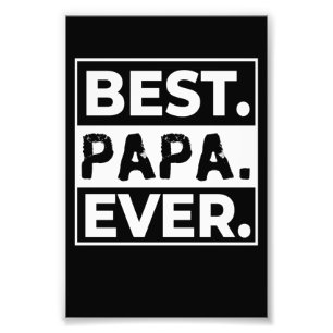 Impression Photo Meilleur Papa Jamais Fête des pères Cadeau Père