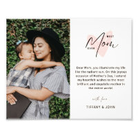 Meilleure Maman Jamais Rose Coeur Script mignon Me