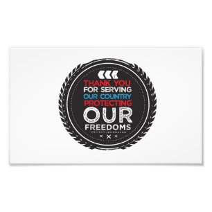 Impression Photo merci à vétéran