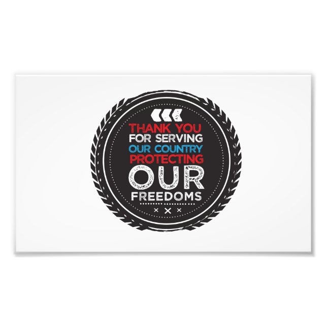 Impression Photo merci à vétéran (Devant)