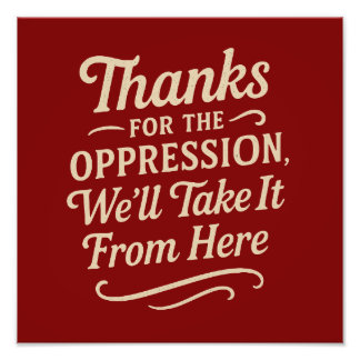 Impression Photo Merci pour l'affiche de l'oppression, des citation