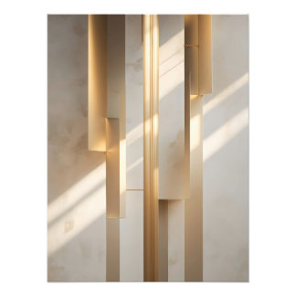 Impression Photo Méridien d'or – Or vertical architectural