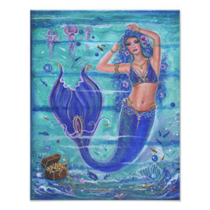Impression Photo Mermaids trésor art par Renee Lavoie