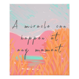 Impression Photo Message de miracle d'art inspiré