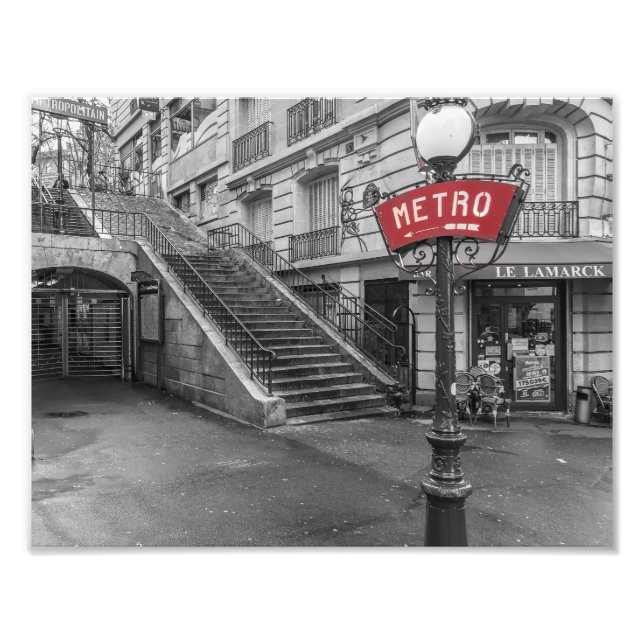 Impression Photo Métro de Paris Lamarck Caulaincourt - (Devant)