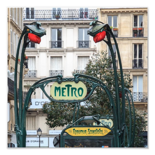 Impression Photo Métro Paris Art Nouveau (Devant)