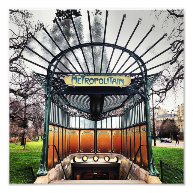 Impression Photo Métro Paris Art Nouveau Hector Guimard (Devant)