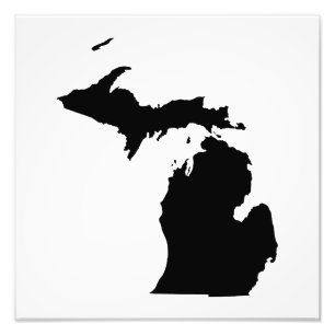 Impression Photo Michigan en noir et blanc