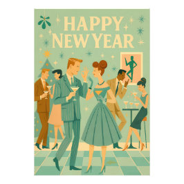 Impression Photo Mid Century Happy New Year The Martini Dance