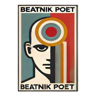 Impression Photo Mid Century Modern Art Beatnik Poet