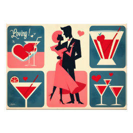 Impression Photo Mid Century Valentine Dancing Couple