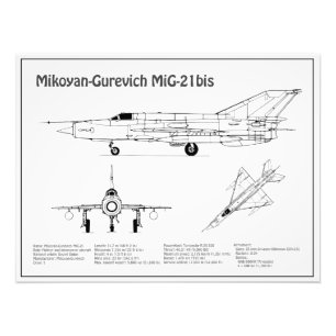 Impression Photo MiG-21 bis - Plan directeur de l'avion BD