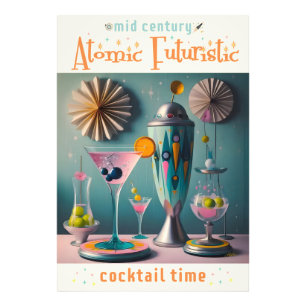 Impression Photo Milieu du siècle, temps des cocktails futuristes a