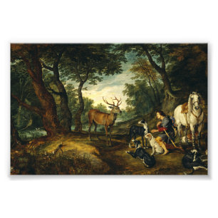 Impression Photo Miracle de saint Hubert par Pierre Paul Rubens 