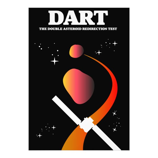 Impression Photo Mission spatiale DART art spatial. (Devant)