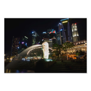 Impression Photo Mlion de Singapour sur Skyline