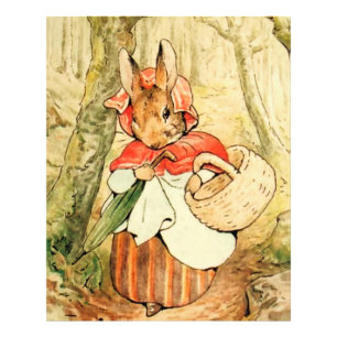 Impression Photo Mme Rabbit va au marché par Beatrix Potter