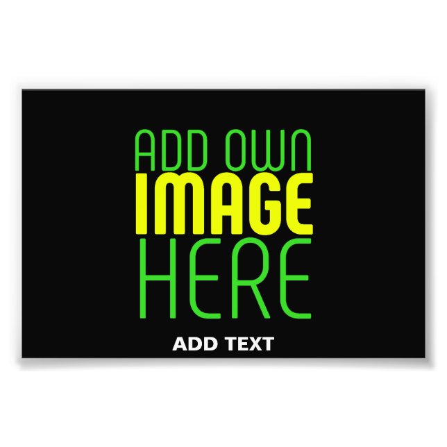 IMPRESSION PHOTO MODELE DE TEXTE D'IMAGE NOIRE SIMPLE ET MODIFIABLE (Devant)