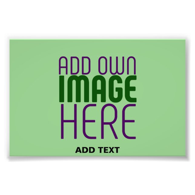 IMPRESSION PHOTO MODELE DE TEXTE D'IMAGE VERT MENTHE ÉDITABLE MODER (Devant)
