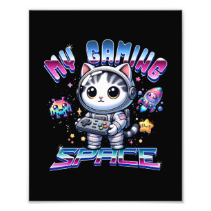 IMPRESSION PHOTO MON ESPACE DE JEUX - KAWAII SPACE CAT