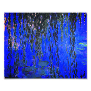 Impression Photo Monet Lys d'eau et Branches de saules de pleurs