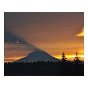 Impression Photo Mont Rainier 20X16 et son ombre