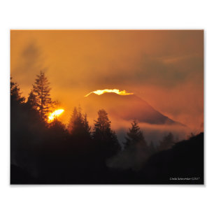 Impression Photo Mont Rainier 8X10 au lever du soleil