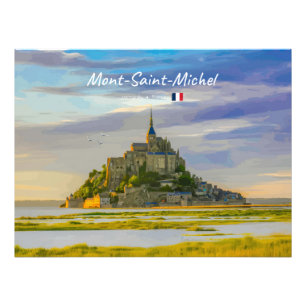 Impression Photo Mont-Saint-Michel, France - Abbaye médiévale