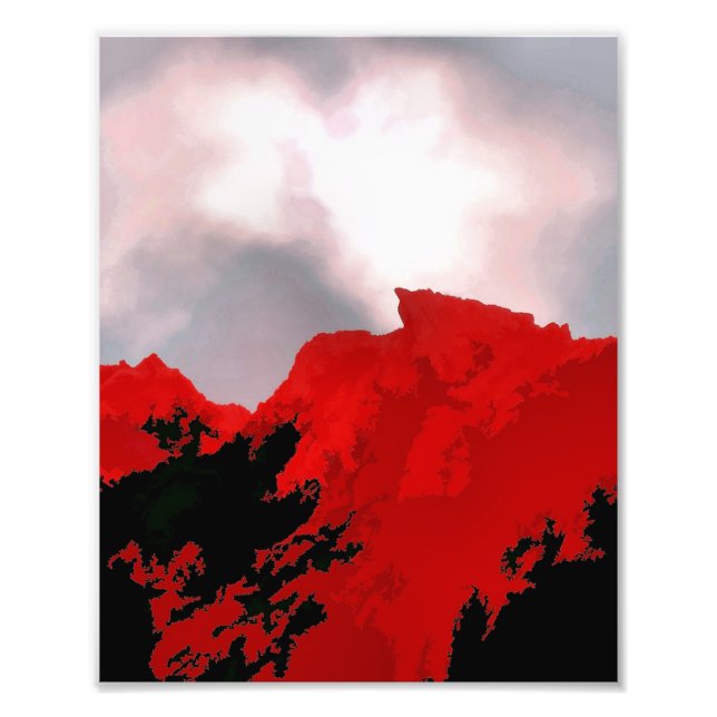 IMPRESSION PHOTO MONTAGNE ROUGE (Devant)