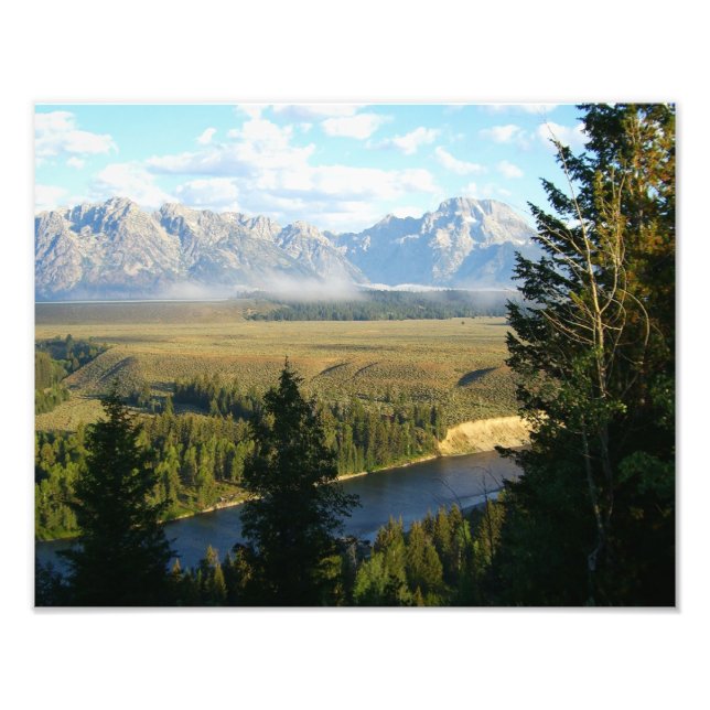 Impression Photo Montagnes et rivière de Jackson Hole (Devant)