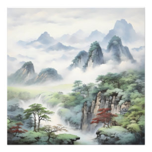 Impression Photo Montagnes Peinture asiatique
