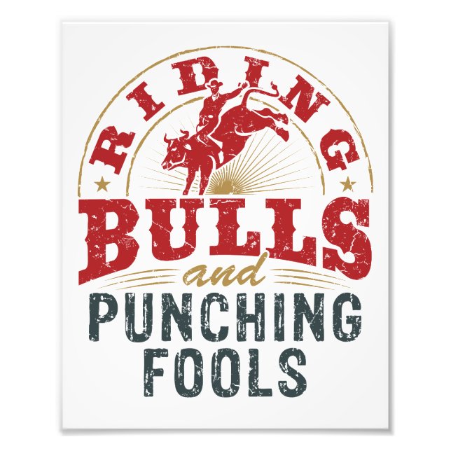 Impression Photo Monter des taureaux et Punching des Fools (Devant)