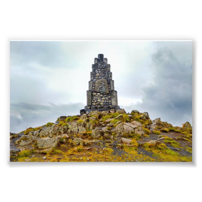 Impression Photo Monument au poète islandais Stephan G. Stephansson (Devant)